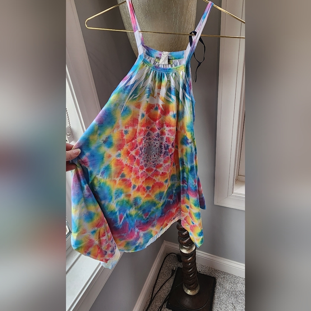 Colorful Tie-Dye Sleeveless dress
